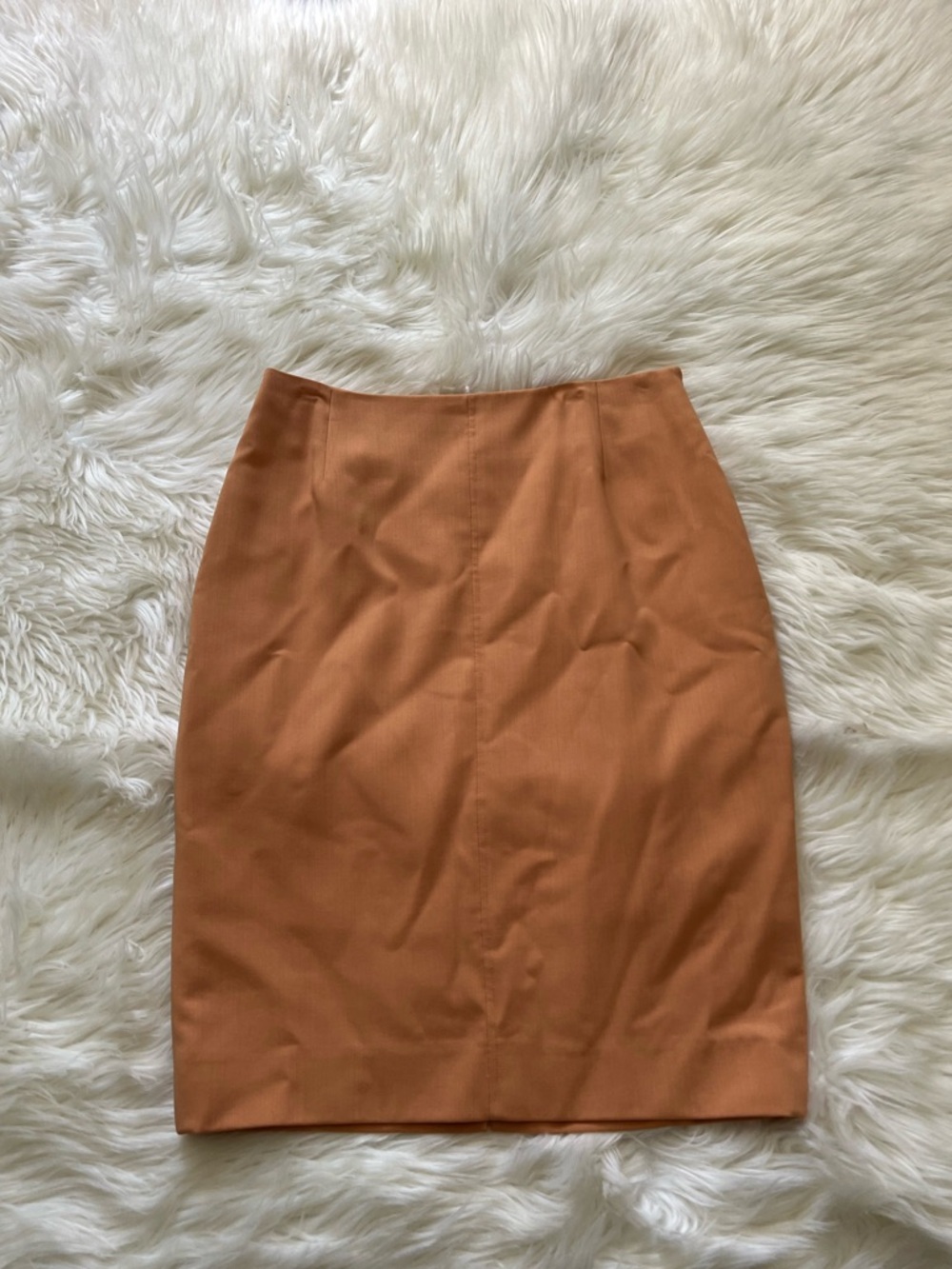 Doncaster Rust Orange Pencil Skirt 99% Wool - Picture 2 of 7